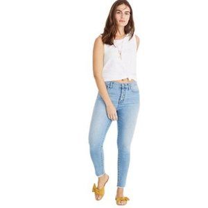 Madewell 9" High-Rise Skinny Crop Jeans Button-Front Size 29 (8)